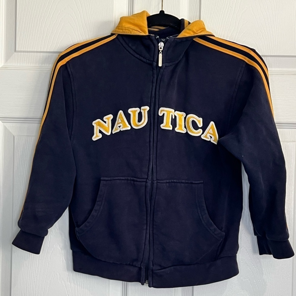 Nautica Boys Blue Hoodie/Jacket - Size Small (8)